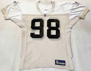 Reebok NFL Oakland Raiders #98 Practice Worn Football Jersey Sz 52 USA Screened - Picture 1 of 13