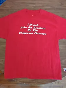T-shirt rossa Alaskan Brewing Co. Juneau AK, ho bevuto come un Alaskan XL - Foto 1 di 6