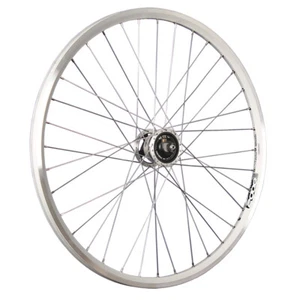 Laufrad 26 Zoll Vorderrad Hohlkammer geöst Shimano Nabendynamo DH-3N72 silber - Bild 1 von 9