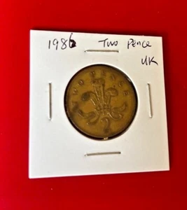 1986 TWO PENCE UK COIN - NICE WORLD COIN - Picture 1 of 2