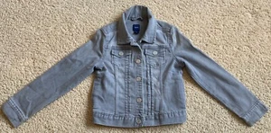 Gap Kids Gray Snap Denim Jean Jacket Girls Size S Small 6/7 - Picture 1 of 6