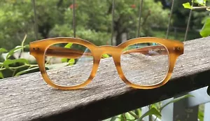 Herren Massivacetat Gold Brillengestell High Damen Blond Rechteckige Brille - Bild 1 von 11