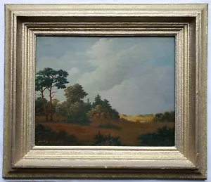 Dipinto olio paesaggio palude alberi Germania settentrionale Fritz Uphoff firmato - Foto 1 di 15