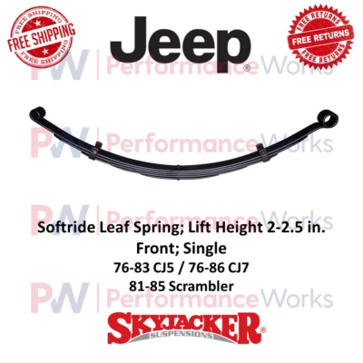 Elevación delantera Skyjacker Softride Leaf Spring 2-2,5" para Jeep CJ5 CJ7, Scrambler 4x4 Foto 1 de 4