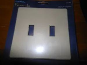 New Lutron Two Gang Toggle Style Fassada Switch Plate Cover Model FW-2-IV Ivory - Picture 1 of 4