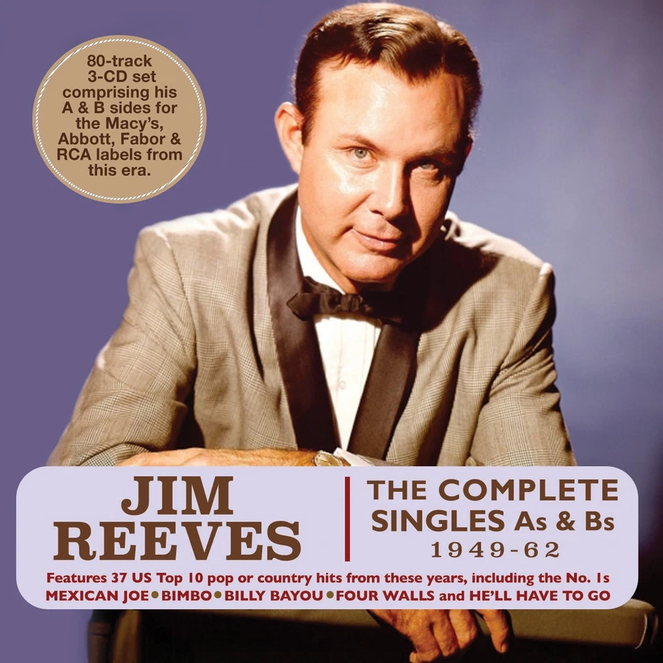 JIM REEVES New Sealed Ltd Ed 2024 COMPLETE 80 SONG 1949 -62 3 CD BOXSET Foto 1 de 1