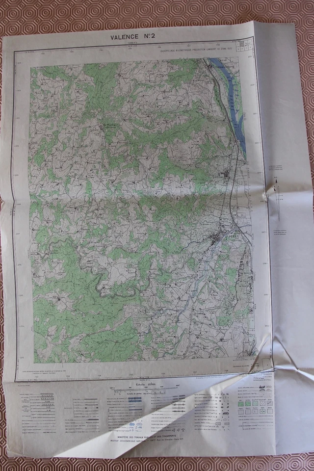 Carte de France 1/20000 Valence n° 2. Institut Géographique National. 1952 - Photo 1/1