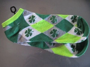 Irish Shamrock Argyle Knöchelsocken Größe 5-9 neu kostenloser Versand - Bild 1 von 2