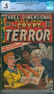 Cómic 3-D TALES FROM THE CRYPT OF TERROR #2 CGC 0,5 tridimensional EC 1954 - Imagen 1 de 3