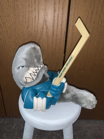 Vintage San Jose Sharks Plush Mascot Hockey Stick Cover