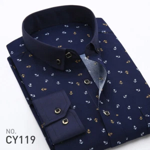 Camisas de vestir para hombre Ropa Mangas largas Floral Formal Negocios Trabajo Camisas informales - Imagen 1 de 17