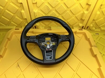 2011-2017 Volkswagen Touareg OEM Front Steering Wheel Assembly Black Leather - Image 1 of 4