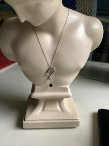 Autentica Collana Guess Argento Sterling 925 Designer Sfaccettata Onice Nera Perline - Foto 1 di 6