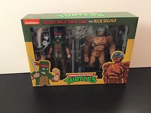 NECA Teenage Mutant Ninja Turtles - storto Ninja Turtle Gang & Rock Soldier - Foto 1 di 5