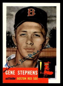 1991 Topps Archives 1953 #248 Gene Stephens Ex-Mint Red Sox Auto Signed - Picture 1 of 2