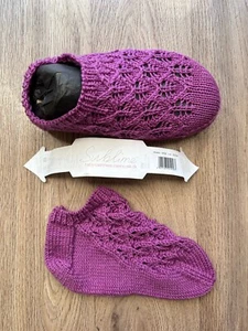 SUBLIME Hand knitted Ladies socks LUXURY Merino with SILK WOOL MxUK5-6 EU37-39 M - Picture 1 of 11