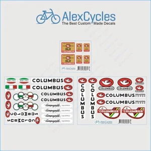 Bicycle Columbus SLX Rinforza Elicoidali Frame & Fork Decals Stickers Kit Set - Picture 1 of 1