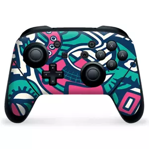 Nintendo Switch Pro Controller Skin Decal Vinyl Wrap - Green Gecko Pop Art - Picture 1 of 2