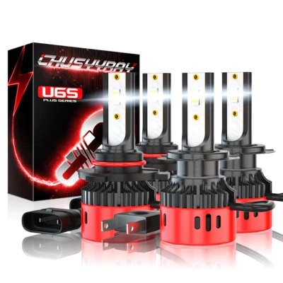 For Hyundai Ioniq 2017-2020 4X Combo LED Headlight Hi&Low Beam Bulbs Kit 6000K - Image 1 of 4