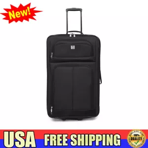 25 in Checked Upright Business Luggage Carry On 2-Wheel Suitcase Trolley Travel - Picture 1 of 10