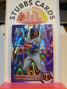 2022 Bowman Chrome Austin Martin Purple Lava Refractor 040/250 Twins BCP-139 - Picture 1 of 2