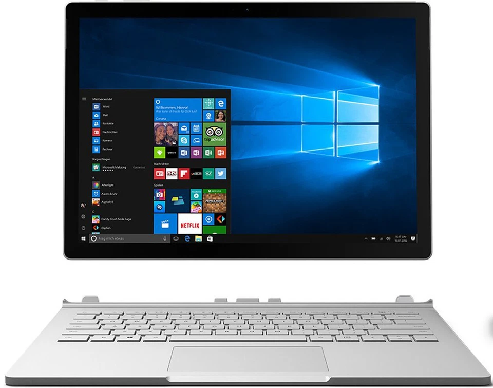 Microsoft Surface Book 34,29 cm Intel Core i7 6. Gen., 8GB RAM, 256GB, Win10 Pro - Bild 1 von 3