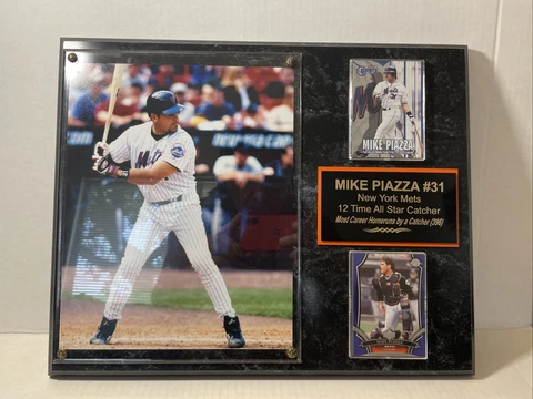 MIKE PIAZZA NEW YORK METS PLAQUE BASEBALL CARDS FLEER UPPER DECK Cover