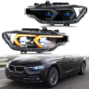 LED Headlights for BMW F30 F82 3-Series M3 2013-2015 Front Lamps Dynamic Signal - Picture 1 of 5
