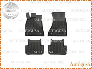 NEW LHD BLACK RUBBER FLOOR MATS LINERS FOR AUDI A4 B8 ALLROAD 2008-2015 - Picture 1 of 6