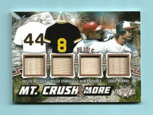 2021 Leaf Lumber Crushmore Quad BAT Card! McCovey-Stargell-Pujols-Murray! #30/30 - Picture 1 of 2