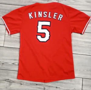 Ian Kinsler Texas Rangers MLB button front Jersey #5 T Shirt Size Youth Large - Picture 1 of 4