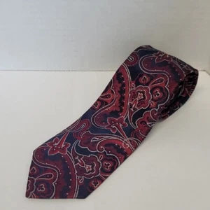 CORBATA STAFFORD ROJO PATRÓN PAISLEY SEDA HOMBRE 58" 3.5" - Imagen 1 de 3
