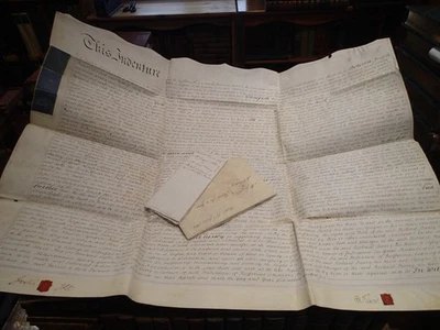 (B14) 1814 Vellum indenture, Land in Chappel Field Mepsal otherwise Meppershall - Image 1 of 4