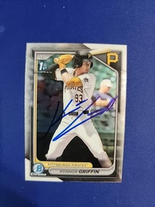 Konnor Griffin In-Person Signed 2024 1st Bowman Chrome Pittsburgh Pirates - Picture 1 of 2
