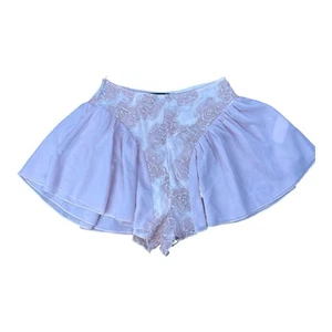 Pretty Little Thing Shorts Women's UK Size 8 Pale Pink Vintage Style  Chiffon  - Picture 1 of 6