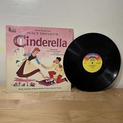 Walt Disney's Cinderella  1963 Original Press Vinyl Play Tested Ultrasonic Clean - Image 1 of 4