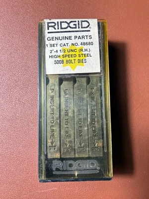 Ridgid 48680 2"-4 1/2 UNC (RH) High Speed Alloy Steel 500B Bolt Dies - Image 1 of 3