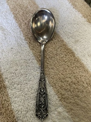 Cuchara sopa crema plata esterlina Milburn Rose de Westmorland 6" cubiertos  Foto 1 de 4