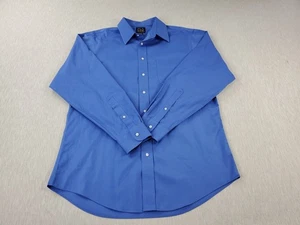 Jos A Bank Herren Hemd 16,5 - 35 Blau Traveler's Collection Tailored Fit - Bild 1 von 7