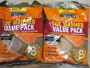 2x HotHands TT7PRPK Toe Warmers 7 Pairs Each - Picture 1 of 2