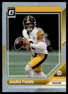 Justin Fields Silver Holo Prizm #164 2024 Donruss Optic Football Pittsburgh - Picture 1 of 2