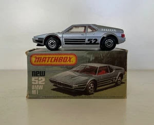 1980 Matchbox Superfast No. 52 BMW M1 UK with Original Box - Picture 1 of 11