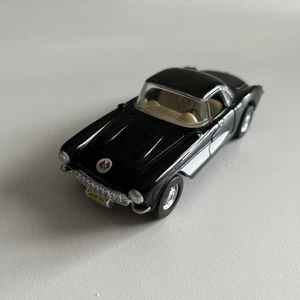 1/39 Scale Maisto 1957 Chevrolet Corvette Black Diecast Pullback - Picture 1 of 9