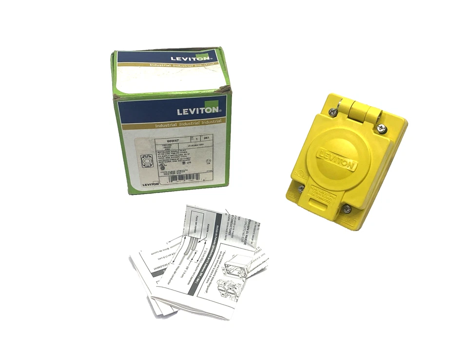 Entrada de bloqueo hermética Leviton 66W47 Wetguard NEMA L5-20 2P 3 hilos 20 A 125 V Foto 1 de 4