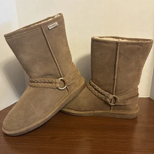 Bearpaw Damen 10 Adele Braided Strap Slipper Wildleder Stiefel - Bild 1 von 14