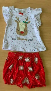 Girls size 2   BEST CHRISTMAS EVER summer pyjamas pjs NEW 1818 - Picture 1 of 5