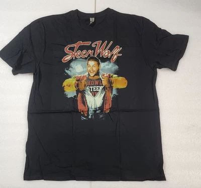 Camiseta Negra Pro Wrestling Crate STeen Wolf Kevin Owens XL NUEVA SIN ETIQUETAS Gildan Foto 1 de 4