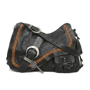 Dior Vintage Double Gaucho Saddle Shoulder Bag Gaucho Large 148276473 - Picture 1 of 14