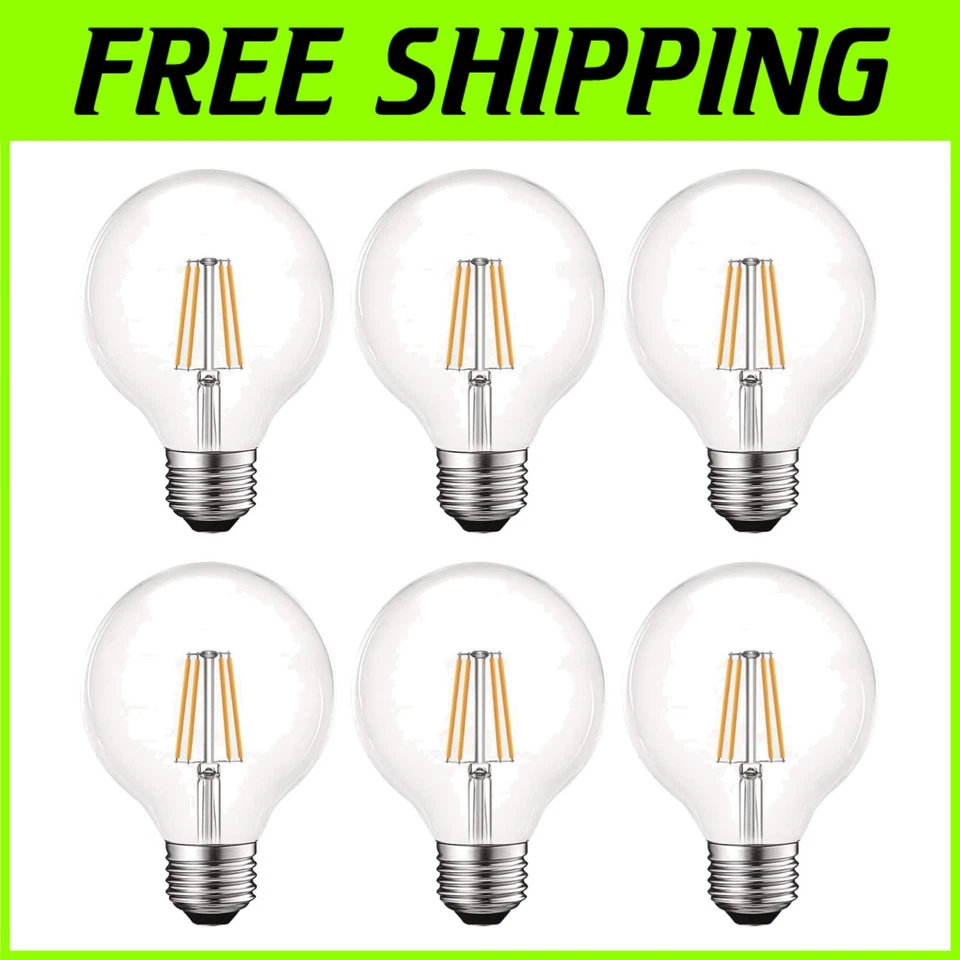 Vintage Style Dimmable G25 LED Globe Bulbs - 60W Equivalent, 10,000 Hour Life - Image 1 of 4