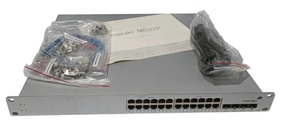 Cisco Meraki MS22P-HW 24 Port PoE Gigabit GbE Ethernet Network Switch Unclaimed - Image 1 of 4
